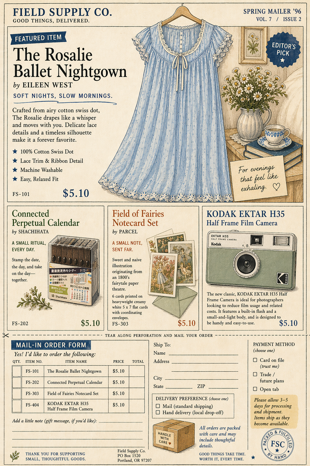 Field Supply Co. order form